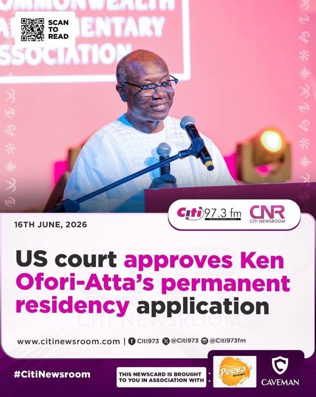 Ken Offori Attah granted Permanent Residency